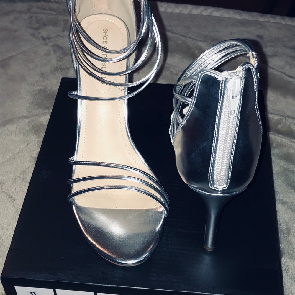 New silver heels